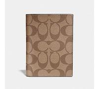 PASSPORT CASE IN SIGNATURE CANVAS (COACH F93518) TAN/BLACK