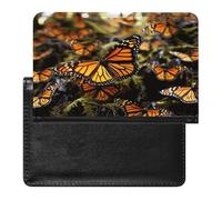 Passport Case, Monarch Butterflies Printed Passport Case,fashionable Passport Case,multifunctional Passport Case, black, One Size, Contemporary