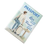 Passport Case, Ticket Clip Passport Wallet - Waterproof For Travellers of all ages, including couples for men and children, this passport cover has been designed to keep your items at the stud, Blue