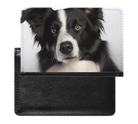 Passport Cover,Border Collie Printed Travel Passport Holder,PU Passport Holder,Unisex Passport Holder, Border Collie, 5.8*3.9 IN