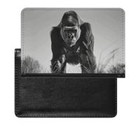 Passport Cover,Gorilla in The Grass Printed Travel Passport Holder,PU Passport Holder,Unisex Passport Holder, Gorilla in The Grass, 5.8*3.9 IN