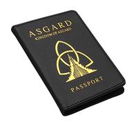 Passport Cover Kingdom of Wakanda Printed Passport Holder Leatherette Black Panther Passport Case with Multi Card and Ticket Slots