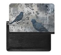 Passport Cover Leather Passport Protector Bear in Tree Travel Document Holder Cover Travel Essentials for Women Men, Bird Pattern, One Size