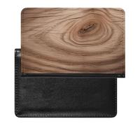 Passport Cover Leather Passport Protector Black And White Marble Travel Document Holder Cover Travel Essentials for Women Men, Wood grain, One Size