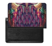 Passport Cover Leather Passport Protector Blue Heart Travel Document Holder Cover Travel Essentials for Women Men, Owl Pattern, One Size