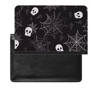Passport Cover Leather Passport Protector Couple Owl Perch Tree Travel Document Holder Cover Travel Essentials for Women Men, Halloween Goth, One Size