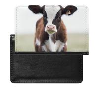 Passport Cover Leather Passport Protector Cute Cherry Travel Document Holder Cover Travel Essentials for Women Men, Cow, One Size