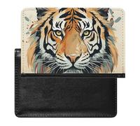 Passport Cover Leather Passport Protector Daisy Flowers Travel Document Holder Cover Travel Essentials for Women Men, Year of the tiger tiger face, One Size