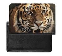 Passport Cover Leather Passport Protector Daisy Flowers Travel Document Holder Cover Travel Essentials for Women Men, tiger, One Size