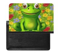 Passport Cover Leather Passport Protector Four Season Tree of Life Travel Document Holder Cover Travel Essentials for Women Men, frog, One Size