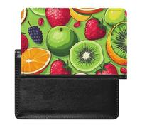Passport Cover Leather Passport Protector Four Season Tree of Life Travel Document Holder Cover Travel Essentials for Women Men, Various fruits, One Size