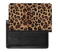 Passport Cover Leather Passport Protector Four Season Tree of Life Travel Document Holder Cover Travel Essentials for Women Men, Leopard Print, One Size