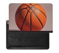 Passport Cover Leather Passport Protector Japanese Ramen Travel Document Holder Cover Travel Essentials for Women Men, Basketball Orange, One Size