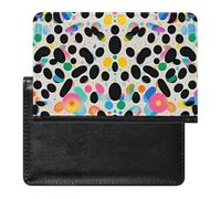 Passport Cover Leather Passport Protector Maritime Sailboat Compass Travel Document Holder Cover Travel Essentials for Women Men, Glitter Rainbow Polka Dot, One Size