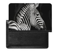 Passport Cover Leather Passport Protector New York City Travel Document Holder Cover Travel Essentials for Women Men, Black & White Zebra, One Size
