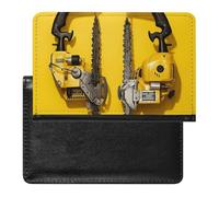 Passport Cover Leather Passport Protector Peach Raspberry Pattern Travel Document Holder Cover Travel Essentials for Women Men, Yellow Two Chainsaws, One Size