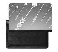 Passport Cover Leather Passport Protector Rose Gold Glitter Travel Document Holder Cover Travel Essentials for Women Men, Cartoon White Arrow, One Size
