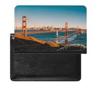 Passport Cover Leather Passport Protector The Ghost of Skateboards Travel Document Holder Cover Travel Essentials for Women Men, san francisco, One Size