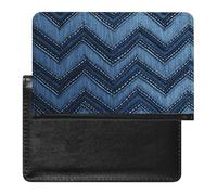 Passport Cover Leather Passport Protector Valentine Hearts Golden Butterfly Travel Document Holder Cover Travel Essentials for Women Men, Gradient Blue Denim, One Size