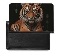 Passport Cover Leather Passport Protector With Tiger And Paws Travel Document Holder Cover Travel Essentials for Women Men, With tiger and paws, One Size