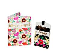 Passport Cover & Luggage Tag Set - 'Floral' Mum's Luggage