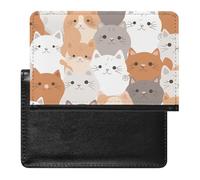 Passport Cover,Orange Cats Printed Travel Passport Holder,PU Passport Holder,Unisex Passport Holder, Orange Cats, 5.8*3.9 IN