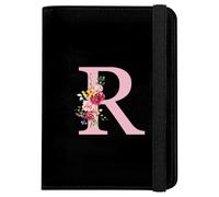 Passport Cover Passport Case PU Leather Passport Cover Passport Covers Personalised Passport Holder Case Passport Case for Credit Cards ID Travel Documents Black Initials, R, S, Classic