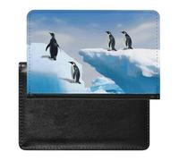 Passport Cover,Penguins On The Iceberg Printed Travel Passport Holder,PU Passport Holder,Unisex Passport Holder, Penguins On The Iceberg, 5.8*3.9 IN
