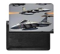 Passport Cover With Card Slots Leather Passport Holders Aircraft Fighter Jets Waterproof Passport Holder Covers Case for Travel, Aircraft Fighter Jets, One Size
