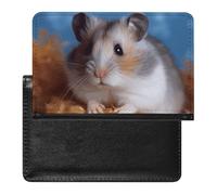 Passport Cover With Card Slots Leather Passport Holders Autumn Thanksgiving Waterproof Passport Holder Covers Case for Travel, Hamster, One Size