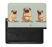 Passport Cover With Card Slots Leather Passport Holders Classic Movie Clapboard Black Waterproof Passport Holder Covers Case for Travel, Yoga pug, One Size