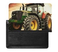 Passport Cover With Card Slots Leather Passport Holders Cool Rottweiler Dog Art Waterproof Passport Holder Covers Case for Travel, Tractor Theme, One Size