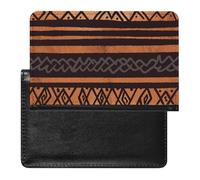 Passport Cover With Card Slots Leather Passport Holders Cool Rottweiler Dog Art Waterproof Passport Holder Covers Case for Travel, African Mud Cloth Tribal, One Size