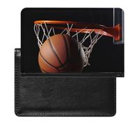 Passport Cover With Card Slots Leather Passport Holders Farmhouse Chicken Waterproof Passport Holder Covers Case for Travel, Basketball, One Size