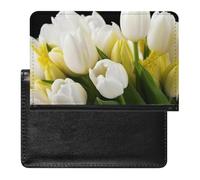 Passport Cover With Card Slots Leather Passport Holders Farmhouse Chicken Waterproof Passport Holder Covers Case for Travel, Different Flowers, One Size