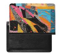Passport Cover With Card Slots Leather Passport Holders Fruit Harvest Waterproof Passport Holder Covers Case for Travel, A Colorful Quilt, One Size