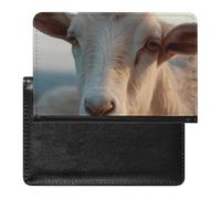 Passport Cover With Card Slots Leather Passport Holders Mackinac Suspension Bridge Waterproof Passport Holder Covers Case for Travel, Docile Goat, One Size