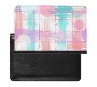 Passport Cover With Card Slots Leather Passport Holders Soft Plaid Pattern Waterproof Passport Holder Covers Case for Travel, Soft Plaid Pattern, One Size