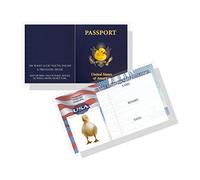Passport Cruising Ducks Tag for Cruise Ship Game Attach to Rubber Sailing Ducks | 50 pk | Mini 2 x 3.5” Card Hole Punch and Fold DIY Cruise Line Carnival Royal Caribbean | Mini Passport Design