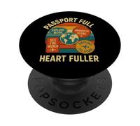 Passport Full Heart Fuller Retro Vintage Travel Design PopSockets Adhesive PopGrip