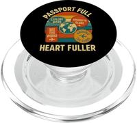 Passport Full Heart Fuller Retro Vintage Travel Design PopSockets PopGrip for MagSafe