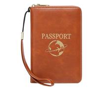 Passport Holder - 11.5x17x2cm Travel Vault - Passport Case Organizer | Waterproof PU Document Holder, MultiPocket Storage Pouch For Keeping Boarding Pass Cash Cards Securely Arranged, Travel Accessory