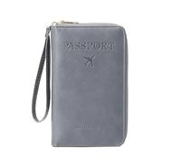 Passport Holder Airtag Wallet, RFID Blocking UK Passport Covers, PU Leather Travel Wallet and Document Holder Organiser, Wallet Pouch Protective Case for Credit Cards, Boarding Pass and ID Cards