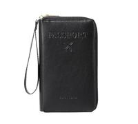 Passport Holder Airtag Wallet, RFID Blocking UK Passport Covers, PU Leather Travel Wallet and Document Holder Organiser, Wallet Pouch Protective Case for Credit Cards, Boarding Pass and ID Cards