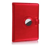 Passport Holder and Vaccine Card Holder Combo with Passport Cover Wallet Travel Passport Wallet Case for Men and Women, Red, 21.5*14cm, Generic
