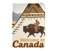 Passport Holder Case leather Card Holder Passport Case welcome to canada
