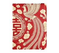 Passport Holder Case leather Passport Cover Chinese Double Happiness Dragon