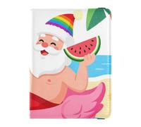 Passport Holder Case leather Passport Wallet Santa Flamingo Watermelon