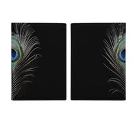 Passport Holder Coin Purse Card Holder Peacock Feather Image Printed Travel Wallet Suitable for Men And Women, style, 20.3x13.8cm, Modern