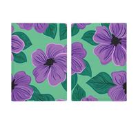 Passport Holder Coin Purse Card Holder Purple Flower Pattern Printed Travel Wallet Suitable for Men And Women, style, 20.3x13.8cm, Modern